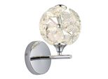 Globo Lighting Wandleuchte "Virina", Verchromt, H: 24Cm, 1 Stk., Leuchten, Wandlampe Wand Wohnzimmer Flur Wandbeleuchtung, Wandleuchte
