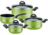 Topf-Set GSW "Milano Color", GrüN, TöPfe, Extra Starker Ferrothermboden, Induktion