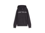 Tom Tailor Jungen Hoodie Sweatshirt Mit Logo-Print, Grau, Uni, Gr. 176