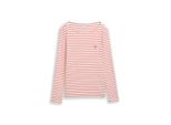 Tom Tailor Damen Langarmshirt Mit Streifenmuster, Rot, Gestreift, Gr. L