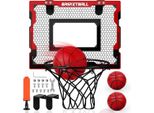 Famanu Mini-Basketballkorb mit 3 Basketballen - Outdoor und Indoor