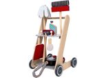 Kinder-Putzwagen CHIC2000 "Reinigungswagen", Beige (Natur, Rot), Spielzeug-HaushaltsgeräTe, Kinderb:36Cm H:59Cm T:32Cm, B:36Cm H:59Cm T:32Cm