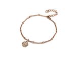 FußKette Firetti "Schmuck Geschenk KöRperschmuck Blume - Rose, Ankerkette", Rosa (RoséGoldfarben), FußKetten, Damen, Edelstahl