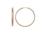 Paar Creolen Jobo, Rosa (RoséGoldfarben), Ohrringe, Damen, 49,5Mm, Silber 925 (Sterlingsilber), Rund 925 Silber RoséGold Vergoldet
