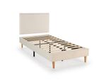 Polsterbett + Kopfteil 90X190 Cm Niebla, Beige