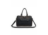Schultertasche "Madrid", Damen, Gr. B/H/T: 34Cm X 24Cm X 12Cm Onesize, Schwarz, Lederimitat, Collezione Alessandro, Taschen Schultertasche, Mit 2 SeitenfäChern