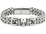 Edelstahlarmband Bruno Banani "Schmuck Geschenk Armschmuck Edelstahl Mit Totenkopf-Motiv", Silber (Edelstahlfarben), ArmbäNder, Damen, 22Cm, Edelstahl, Edelstahlarmband