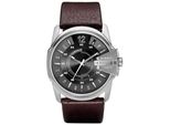 Quarzuhr Diesel "Master Chief", Braun (Dunkelbraun), Armbanduhren, Herren, Quarzuhr, Armbanduhr, Herrenuhr, Datum, Lederarmband