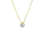Kette Mit AnhäNger Celesta "375/- Gelbgold Zirkonia", Gelb, Halsketten, Damen, 45Cm, Gold, L: 45 B: 5Mm, GläNzend, B:5Mm