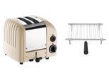 Dualit Toaster Paket 1, 2er Toaster mit Brötchenaufsatz Creme