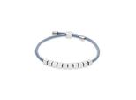 Armband Liebeskind Berlin "Brick", Edelstahlfarben, Blau, ArmbäNder, Damen, 21Cm, Edelstahl Textil, Edelstahl, Textil, Armband