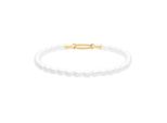 Armband Tamaris "Pearl Charms", Gelbgoldfarben, Weiß, ArmbäNder, Damen, 18Cm, Edelstahl Perlen, Edelstahl, Perlen, Armband, Mit Glasperle