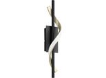 Eglo Wandleuchte "Conaprato Wandlampe - Alu, Stahl - LED - 8,8W - IP20", Schwarz (Schwarz, Messing, GebüRstet), 1, H: 46,5Cm, 1 Stk., Leuchten, Wandstrahler, Wandspot, Wohnzimmer, Flur, L14 X H46,5 X AL8 Cm, Wandleuchte
