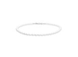 FußKette Tamaris "Pearl Charms", Weiß (Edelstahlfarben, Weiß), FußKetten, Damen, Edelstahl Perlen, Edelstahl, Perlen, Mit Glasperle