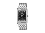 Quarzuhr, Edelstahlfarben, Schwarz, Casio Timeless Collection, Armbanduhren, Herren, Quarzuhr, Armbanduhr, Herrenuhr, Edelstahlarmband, Analog