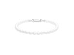 Armband Tamaris "Pearl Charms", Edelstahlfarben, Weiß, ArmbäNder, Damen, 18Cm, Edelstahl Perlen, Edelstahl, Perlen, Armband, Mit Glasperle