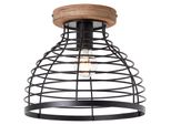 Brilliant Avia Deckenleuchte 30Cm Schwarz/Holz, Metall/Holz, 1X A60, , 52 W