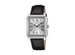 Quarzuhr, Schwarz, Casio Timeless Collection, Armbanduhren, Herren, Quarzuhr, Armbanduhr, Herrenuhr, Lederarmband, Analog