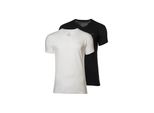 T-Shirt Gant "T-Shirt V-NECK T-SHIRT 2-PACK 2Er Pack", Herren, Gr. 3XL, Schwarz (Schwarz, Weiß), Obermaterial: 100% Baumwolle Co., Shirts T-Shirt