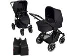 ABC Design Kinderwagenset Salsa 5 Air, Schwarz, Textil, 63x118x95.5 cm, EN 1888, Baby on Tour, Kinderwagen, Kombikinderwagen