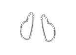 Paar Creolen Firetti "Schmuck Geschenk Silber 925 Herzen Rhodiniert", Silber (Silberfarben), Ohrringe, Damen, 26,45Mm, Silber 925 (Sterlingsilber)