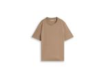 Tom Tailor Denim Damen Loose Fit T-Shirt, Braun, Uni, Gr. Xs