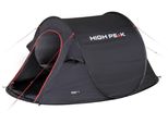 Wurfzelt High Peak "Pop Up Zelt Vision 2", Schwarz, Zelte, B/H/L: 140Cm X 100Cm X 235Cm, B:140Cm H:100Cm L:235Cm