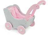 Puppenwagen CHIC2000 "Aus Holz", Grau (Puntos Grau), Puppenwagen, Kinderb:31Cm H:45Cm T:55Cm, Mitteldichte Faserplatte (Mdf), Aus Holz, B:31Cm H:45Cm T:55Cm