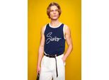Slim Fit ÄRmelloses Rundhals Baumwoll-T-Shirt