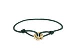 Armband Liebeskind Berlin "Schmuck Geschenk Nylonarmband Lora", Gelbgoldfarben, GrüN, ArmbäNder, Damen, 21Cm, Edelstahl Nylon, Edelstahl, Nylon, Armband