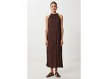 Strukturiertes Midikleid Mit Halterneck-Kragen