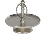 Servierplatte Ambiente Haus "Etagere 1 Stufe In Silberfarben", Silber (Silberfarben), B:19Cm H:17Cm L:19Cm T:19Cm Ø:19Cm, Aluminium, Servierplatten, Servierplatte