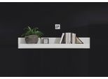 Wandboard Home Affaire "Carat, Modernes Wandregal, Wandhalter Mit Ablagefach, 150 Cm Breit", Weiß (Weiß, Weiß Hochglanz), B:150Cm H:22Cm T:18Cm, Holzwerkstoff, Regale, Wandboard, Vielseitig Einsetzbares HäNgeregal, In Weiß Hochglanz