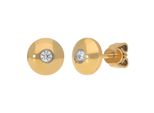 Paar Ohrstecker Titania "Titanohrstecker", Gold (Goldfarben), Ohrringe, Damen, Titan, Mit Zirkonia