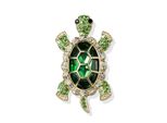 Brosche "Schmuck Geschenk Kupfer Ansteckschmuck SchildkröTe", Gelbgoldfarben, HellgrüN, DunkelgrüN, Kristallweiß, Schwarz, HellgrüN, DunkelgrüN, Kristallweiß, Schwarz, Aniston Jewelry & Watches, Broschen, Damen, Kupfer, Brosche