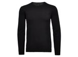 Rundhalspullover Ragman, Herren, Gr. 56, Schwarz, Strick, 95% Baumwolle 5% Kaschmir, Rundhals, Pullover Rundhalspullover
