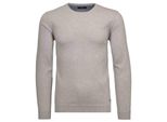 Rundhalspullover Ragman, Herren, Gr. 48, Grau (Hellgrau), Strick, 95% Baumwolle 5% Kaschmir, Rundhals, Pullover Rundhalspullover