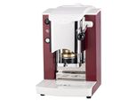 Faber Slot Inox ESE Pad Espressomaschine Weinrot Weiss