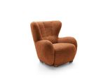 Sessel Mist, Polstersessel Klassisch Loungesessel, Bucle-Stoff Orange