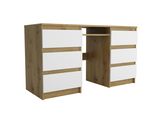 Schreibtisch Angulo 130X50X75 Cm BüRotisch Computertisch, Eiche Artisan