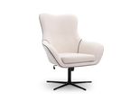 Sessel Sogno, Modern Polstersessel Loungesessel, Bucle-Stoff Weiß