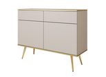 Sideboard Venezia 107/85/39Cm Mit 2 Schubladen 2 TüRen Beige
