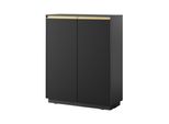 Highboard Maestro 104/127/39 Cm Mit 2 TüRen Schwarz