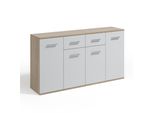Sideboard Giacomo Iii 160/85/33 Cm Mit 2 Schubladen 4 TüRen Sonoma Eiche
