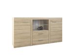 Sideboard Ritmo 156X40X82 Cm Mit 2 Schubladen Und 2 TüRen Sonoma Eiche