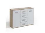 Kommode Giacomo Ii 112/85/33 Cm Mit 4 Schubladen 2 TüRen Sonoma Eiche