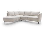 Ecksofa Alpi Creme Chenille Mit Schlaffunktion