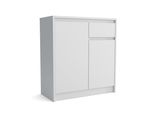 Kommode Astorre 75/82/35 Cm Mit 1 Schubladen 2 TüRen Weiß