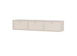 Lowboard Torino 180X40,8X35 Cm Mit 3 TüRen Beige