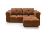 Ecksofa Arte 01 Orange Chenille Mit Schlaffunktion